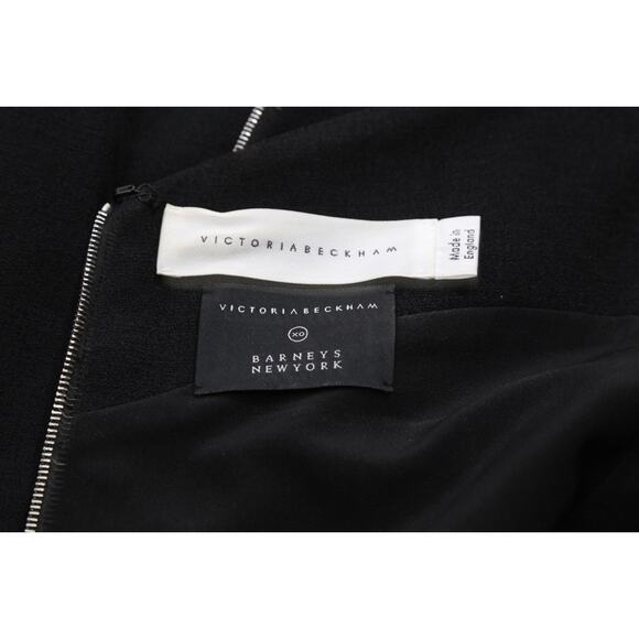 Victoria Beckham Black Sleeveless Fitted Midi Sheath Dress Size 2 - Picture 15 of 16